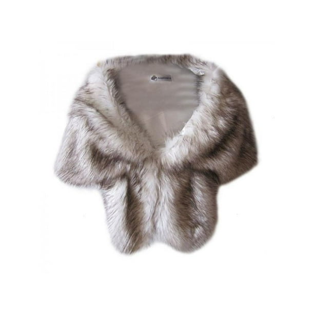 Women Bridal Winter Warm Faux Fur Shaggy Shrug Ladies Scarf Shawl Collar Wrap Women Bridal Winter Warm Faux Fur Shaggy Shrug Ladies Scarf Shawl Collar Wrap